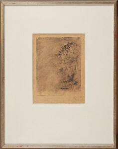 353 ERNEST DAVID ROTH - Houses on hill 26 x 19 cm Pencil