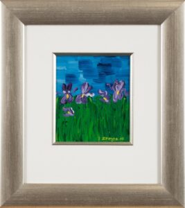 355 J MEYER - Flowers #1 19 x 17 cm Acrylic and oil