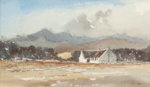 356 GUY TODD - Cape Dutch houses 29 x 17 cm Watercolor_1