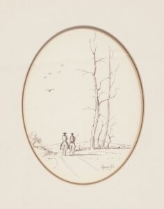 360 HENNIE UYS - Two horse riders 31 x 27 cm Pencil_1