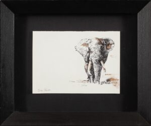 364 STAN POLSEN - Elephant 30 x 21 cm Mixed medium