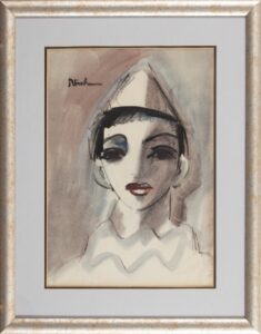 367 BUCHNER - Face blue eye shadow 40 x 29 cm Mixed medium