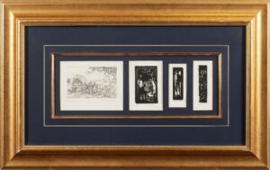 389 ERIC MAYER - 4 piece ox wagon Etch #1