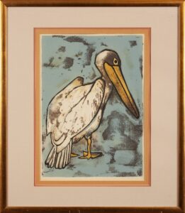 392 FRED SCHIMMEL - Bird 51 x 43 cm Etch 40 of 450