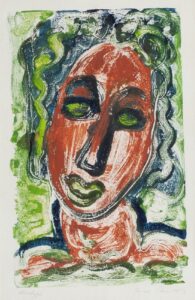 403 IRMA STERN - Monotype figure 33 x 21 cm Etch_1