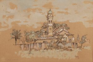 404 GREGOIRE - Temple 55 x 37 cm Mixed meduim_1