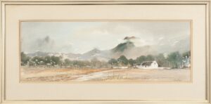 412 GUY TODD - Landscape 74 x 26 cm Watercolors
