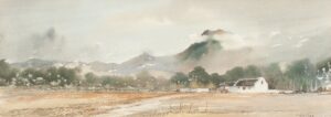 412 GUY TODD - Landscape 74 x 26 cm Watercolors_1