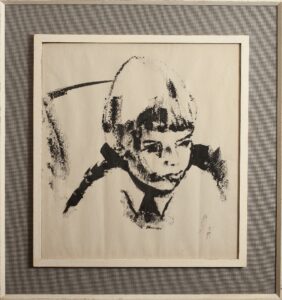 416 EBEN 620 - Boy face 60 x 55 cm Pen and ink