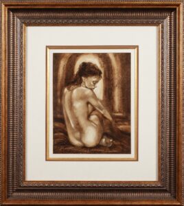 418 JEANIE MEIRING - Nude back 42 x 32 cm Mixed medium