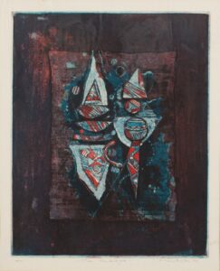 423 L SIBIYA - Male figure 50 x 30 cm Mixed medium