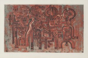 426 DIRK MEERKOTTER - Figure and totems 50 x 30 cm 78 of 87 Etch_1