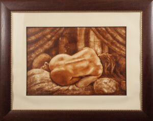 438 JEANIE MEIRING - Nude from back 86 x 59 cm Mixed medium