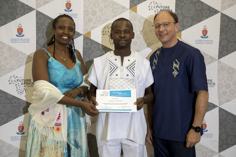Africa Science Leadership Programme Fellowhip Certificate presented by Dr Connie Nshemereirwe and Prof Bernard Slippers Africa Science Leadership Programme Fellowhip Certificate presented by Dr Connie Nshemereirwe and Prof Bernard Slippers