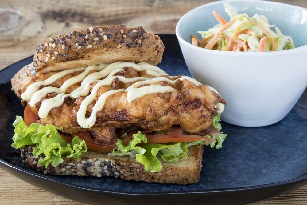 Crispy chicken and cole slaw Crispy chicken and cole slaw
