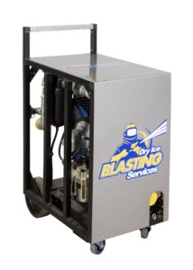 Dry ice blasting_aftercooler_side view_product photography Dry ice blasting_aftercooler_side view_product photography