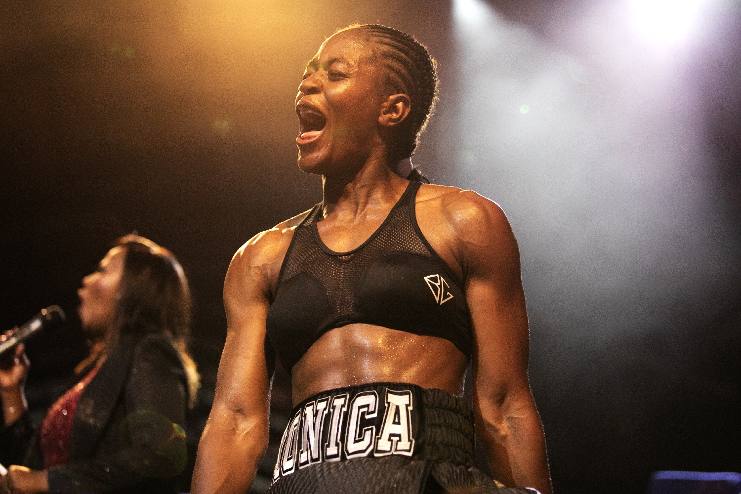 Female boxing champ_battle at the farm