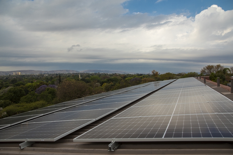 Industrial photography_solar panels on roof