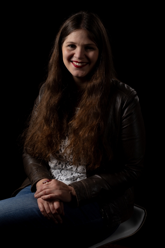 Profile on black background